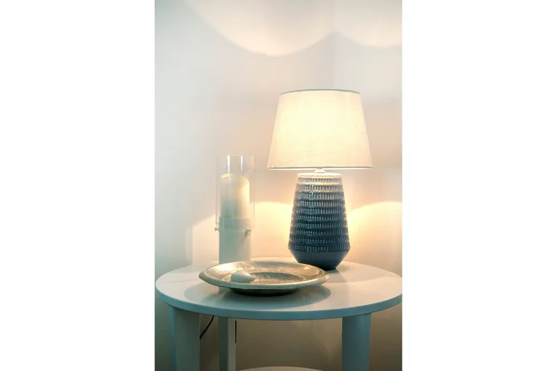 Mona Bordslampa Blå/Vit, Aneta