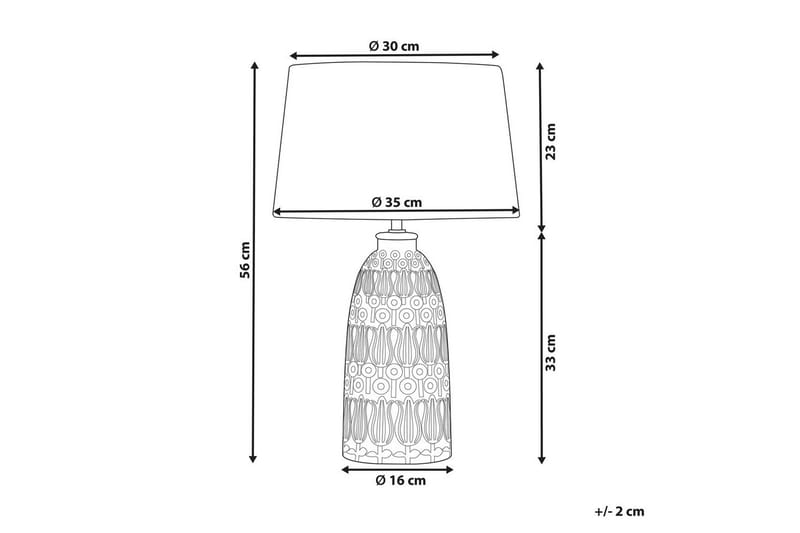 Azzurvi Bordslampa 56 cm E27 - Rosa/Vit - Products - Belysning - Lampor & belysning inomhus - Sovrumslampa - Sänglampa - Sängbordslampa