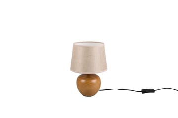 Luxor Bordslampa 26cm E14 beige/ trä - Beige/Trä - Products - Belysning - Lampor & belysning inomhus - Sovrumslampa - Sänglampa - Sängbordslampa