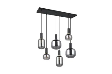 Pendel TRIO Diva 6-del, Mattsvart/kromad - 6-del, Mattsvart/kromad - Products - Belysning - Lampor & belysning inomhus - Taklampa & takbelysning - Kökslampa & taklampa kök