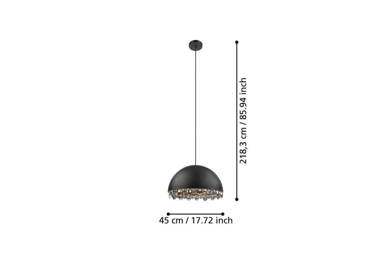 Takpendel Eglo Gaetano 2 Svart/Guld Kristall - Products - Belysning - Lampor & belysning inomhus - Taklampa & takbelysning - Pendellampa & hänglampa