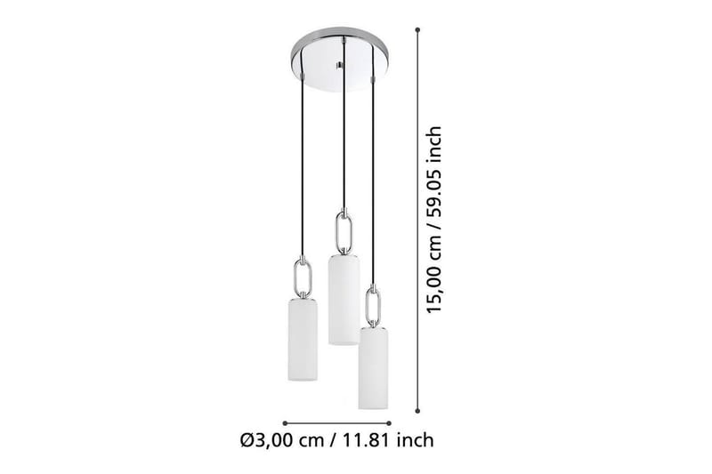 Takpendel Eglo Majana Opalvit/Krom Rondell med 3 Lampor - Products - Belysning - Lampor & belysning inomhus - Taklampa & takbelysning - Pendellampa & hänglampa