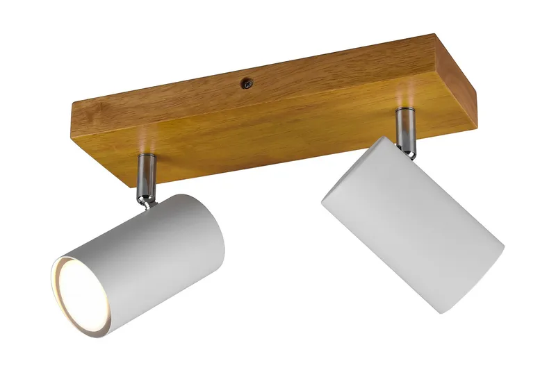 Marley spot 2L GU10 mattvit/ trä - Matt vit/Trä - Products - Belysning - Spotlights & downlights