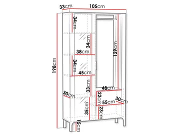 Aggarwal Garderob med Spegel 105 cm - Products - Förvaring - Garderober & garderobssystem