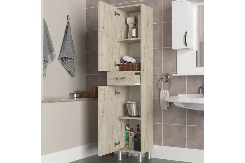Högskåp till badrum Namo Högskåp Badrum Beige - Products - Förvaring - Badrumsförvaring - Badrumsskåp