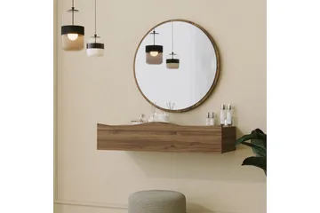 Princesse Väggskåp med Spegel 82 cm - Valnöt - Products - Förvaring - Badrumsförvaring - Spegelskåp