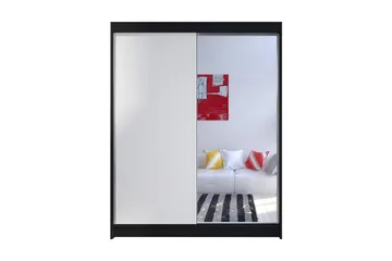 Camino Garderob 150x58x200 cm LED-belysning