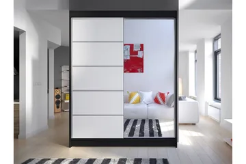 Camino Garderob 58x150 cm LED-belysning - Svartvit - Products - Förvaring - Garderober & garderobssystem