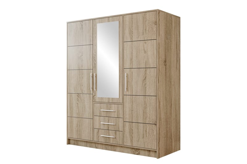 Chavez Garderob med Spegel 147x200 cm - Beige - Products - Förvaring - Garderober & garderobssystem