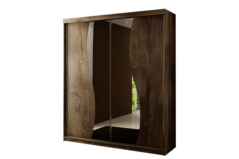 Dunkra Garderob m. Spegel 150x200 cm - Brun - Products - Förvaring - Garderober & garderobssystem