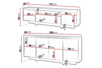 Bellia Möbelset För Vardagsrum - Brun - Products - Förvaring - Förvaringsmöbler - Möbelset för vardagsrum