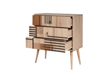 Bertoaria Byrå 80x89 cm Brun - Hanah Home - Products - Förvaring - Förvaringsmöbler - Byrå - Hallbyrå