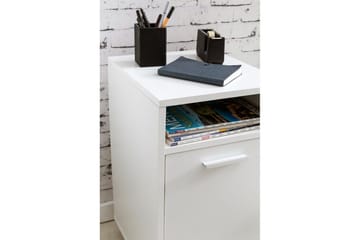 Rullkontejner Wohnling förvaringsbricka, 1 dörr, folierad spånskiva med hjul, modern stil Vit - Vit - Products - Förvaring - Förvaringsmöbler - Byrå - Hurts