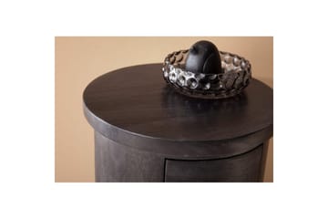 Sideboard Wohnling Runt massivt trä lantlig stil Svart, 3 lådor - Svart, 3 lådor - Products - Förvaring - Förvaringsmöbler - Byrå - Hallbyrå