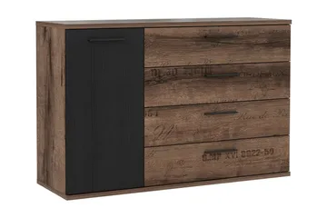 Cannop Byrå 125 cm - Brun/Svart - Products - Förvaring - Förvaringsmöbler - Byrå