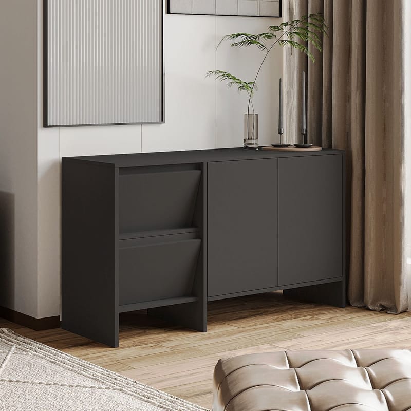 Crala Konsol 130x81,8x44 cm - Antracit - Products - Förvaring - Förvaringsmöbler - Sideboard & skänk