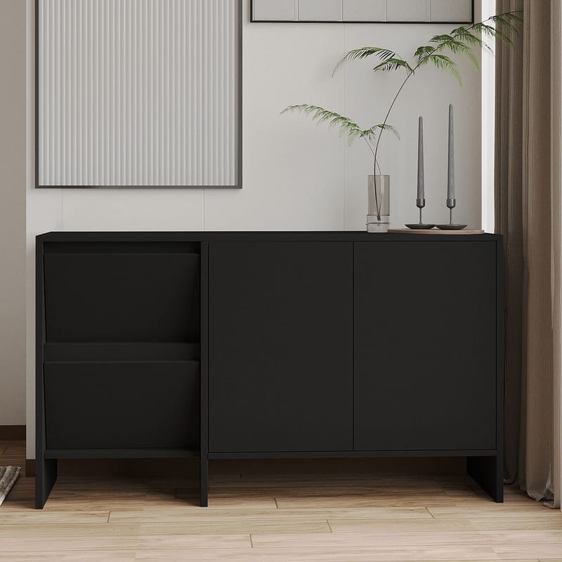 Crala Konsol 130x81,8x44 cm - Svart - Products - Förvaring - Förvaringsmöbler - Sideboard & skänk