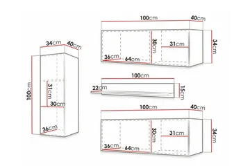 Dunvegan Möbelset För Vardagsrum White - Products - Förvaring - Förvaringsmöbler - Möbelset för vardagsrum