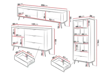 Forba Möbelset För Vardagsrum - Beige - Products - Förvaring - Förvaringsmöbler - Möbelset för vardagsrum