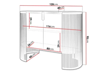 Friend Skänk 120x40 cm - Svart/Beige - Products - Förvaring - Förvaringsmöbler - Sideboard & skänk
