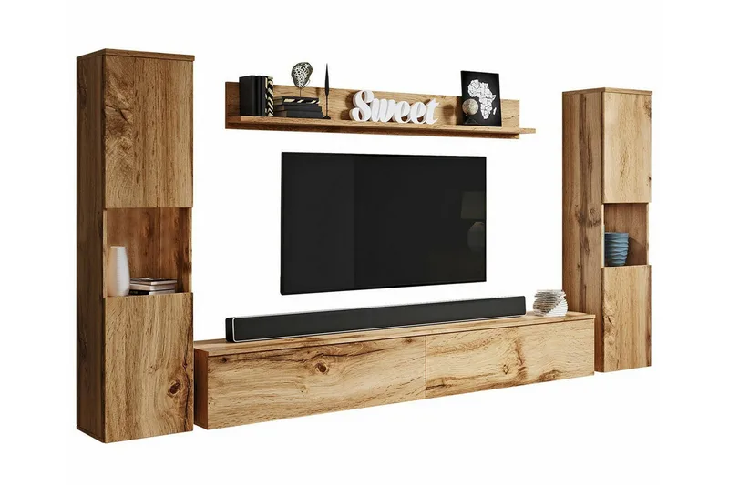 Galbally Möbelset För Vardagsrum Brown