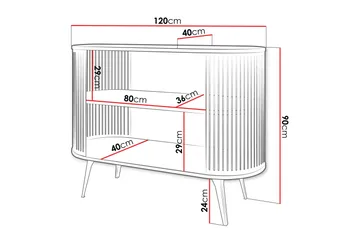 Galia Skänk 120x40 cm - Rosa/Vit - Products - Förvaring - Förvaringsmöbler - Sideboard & skänk
