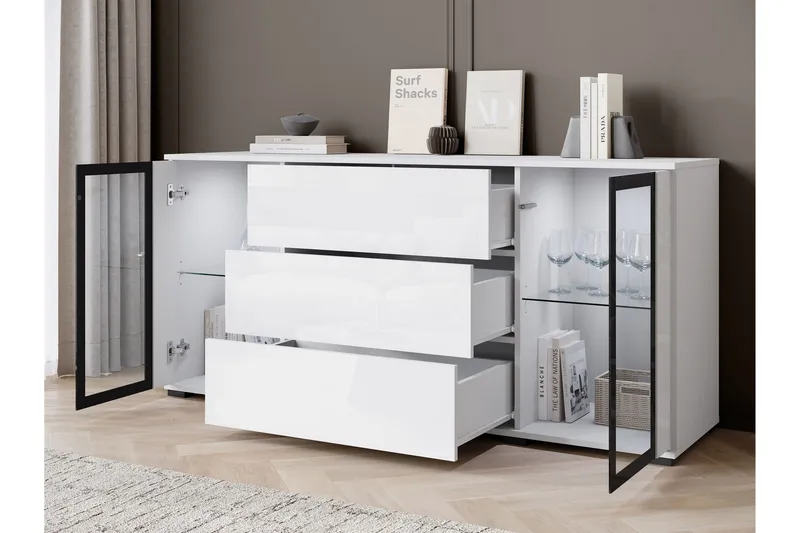 Gamal Skänk 150x40 cm - Brun/Vit - Products - Förvaring - Förvaringsmöbler - Sideboard & skänk