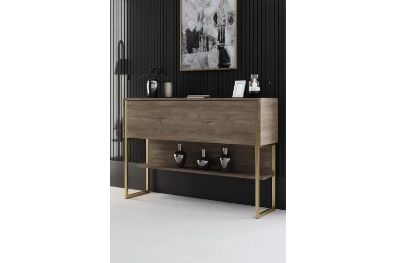 Luxe Byrå 120 cm - Guld/Valnöt - Products - Förvaring - Förvaringsmöbler - Byrå