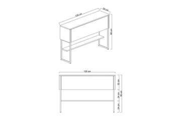 Luxe Byrå 120 cm - Guld/Vit - Products - Förvaring - Förvaringsmöbler - Byrå