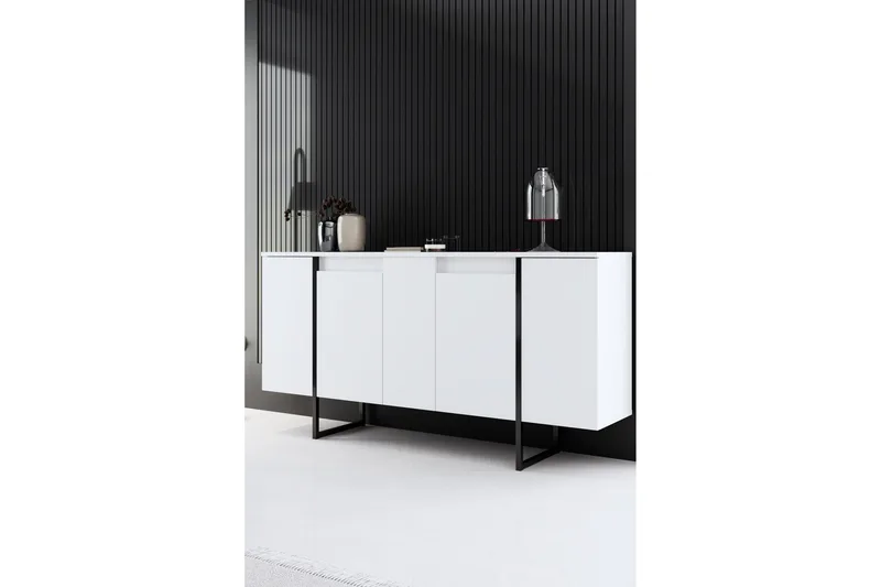 Luxe Konsollbord 160 cm - Vit/Svart - Products - Förvaring - Förvaringsmöbler - Sideboard & skänk