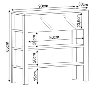 Relon Byrå 90x85x30 cm - Travertin - Products - Förvaring - Förvaringsmöbler - Sideboard & skänk