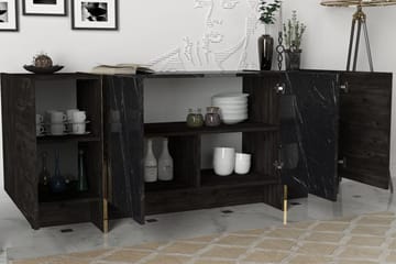 Riello Sidobord 180 cm - Svart|Guld - Products - Förvaring - Förvaringsmöbler - Sideboard & skänk