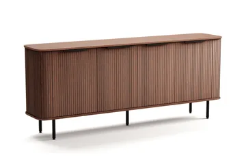 Kopparbo Sideboard med Förvaring Ribbad - Mörkbrunt / Valnöt / Trä - Products - Förvaring - Förvaringsmöbler - Sideboard & skänk