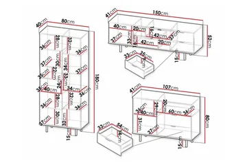 Staffin Möbelset För Vardagsrum - Cashmere - Products - Förvaring - Förvaringsmöbler - Möbelset för vardagsrum