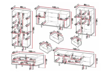 Staffin Möbelset För Vardagsrum - Cashmere - Products - Förvaring - Förvaringsmöbler - Möbelset för vardagsrum