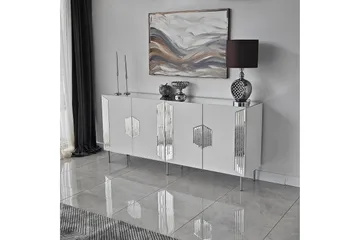 Stedum Konsollbord 180 cm - Vit/Silver - Products - Förvaring - Förvaringsmöbler - Sideboard & skänk