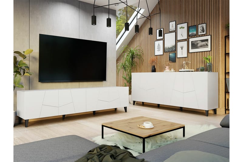Strontian Möbelset För Vardagsrum Scandinavian Choice White - Products - Förvaring - Förvaringsmöbler - Möbelset för vardagsrum