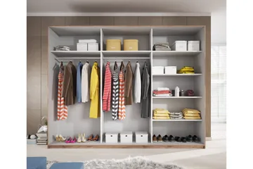 Bovera Garderob 61x200 cm - Teak/Svart - Products - Förvaring - Garderober & garderobssystem - Garderobsskåp