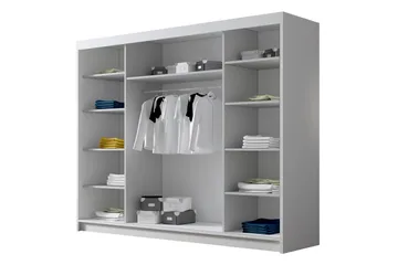 Cinerea Garderob 250x215 cm - Vit - Products - Förvaring - Garderober & garderobssystem - Garderobsskåp