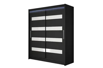 Leila Garderob 150x200 cm - Svart - Products - Förvaring - Garderober & garderobssystem - Garderobsskåp