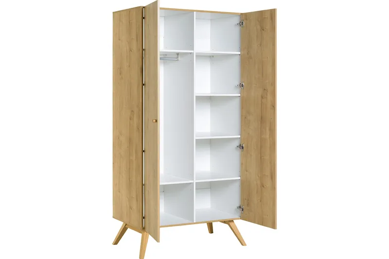 Nature Garderob Vit/Natur - Natur - Products - Förvaring - Garderober & garderobssystem - Garderobsskåp