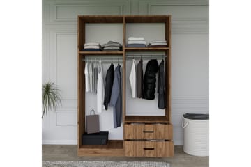 Yaman Garderob 120x180 cm - Brun - Products - Förvaring - Garderober & garderobssystem - Garderobsskåp