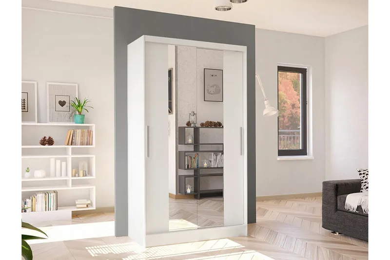 Glenmore Garderob m. Spegel White - Products - Förvaring - Garderober & garderobssystem