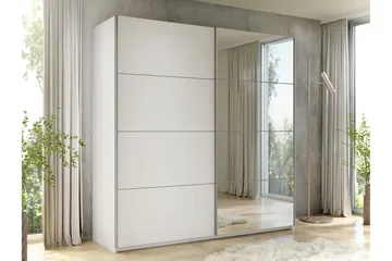 Haparanda Garderob med Spegel 200 cm - Vit - Products - Förvaring - Garderober & garderobssystem