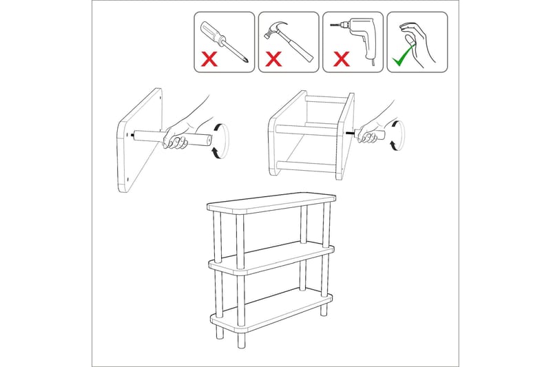 Andifli Bokhylla 80x75 cm - Grön - Products - Förvaring - Hylla - Bokhylla