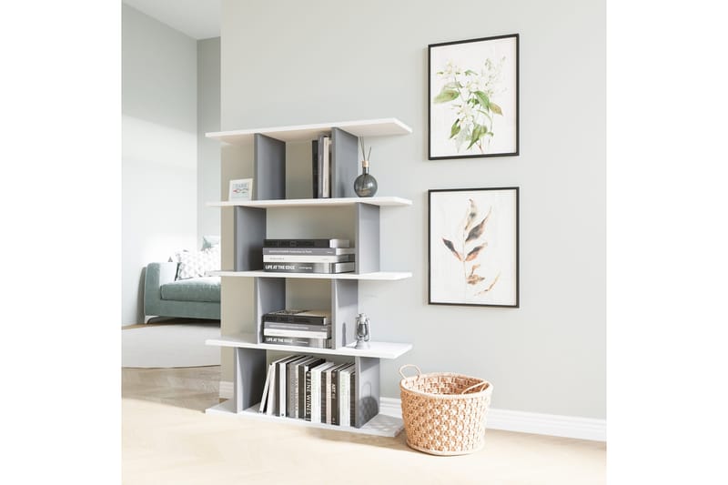 Bokhylla Nachusa Bokhylla 90x25 cm Vit,Antracit - Products - Förvaring - Hylla - Bokhylla