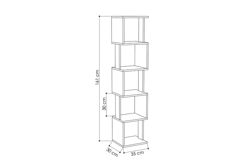 Chiranda Förvaringshylla - Vit/Trä - Products - Förvaring - Hylla - Bokhylla