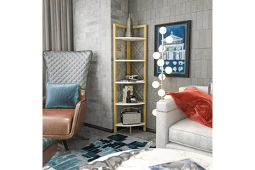 Desgrar Bokhylla 30,5x160 cm - Guld - Products - Förvaring - Hylla - Hörnhylla