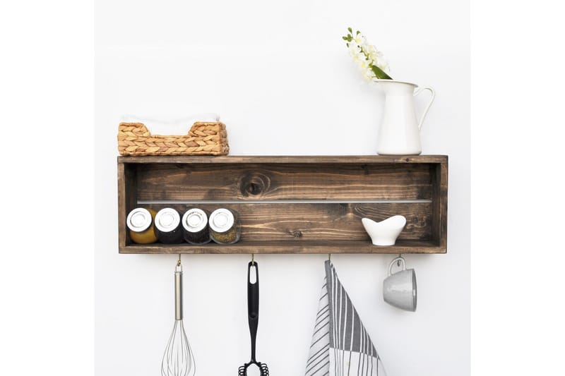 Ticknor Kökshylla 72 cm - Valnöt - Products - Förvaring - Hylla - Förvaringshylla - Kryddhylla & kryddställ