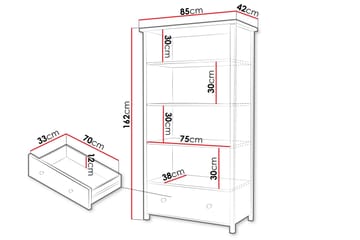 Storys Bokhylla 85x42 cm - Svart - Products - Förvaring - Hylla - Bokhylla